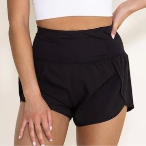 Black High-Rise Athletic Shorts